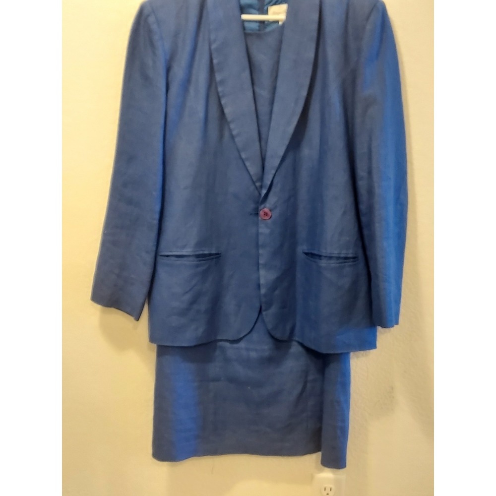 giorgio sant angelo sheath dress and blazer, linen